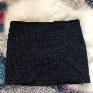 JCREW CHARCOAL, BLACK AND BLUE TWEED MINI SKIRT